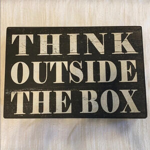 RAZ THINK OUTSIDE THE BOX Sign, Like New